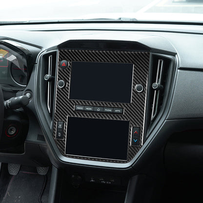 JDMuscle [22-25 WRX] P&S Series Carbon Fiber Infotainment Screen Trim Cover | Black Carbon Fiber/ Red Carbon Fiber