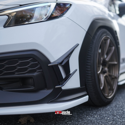 JDMuscle [22-25 WRX] Canards V2 - Paint Matched / Gloss Black / ABS