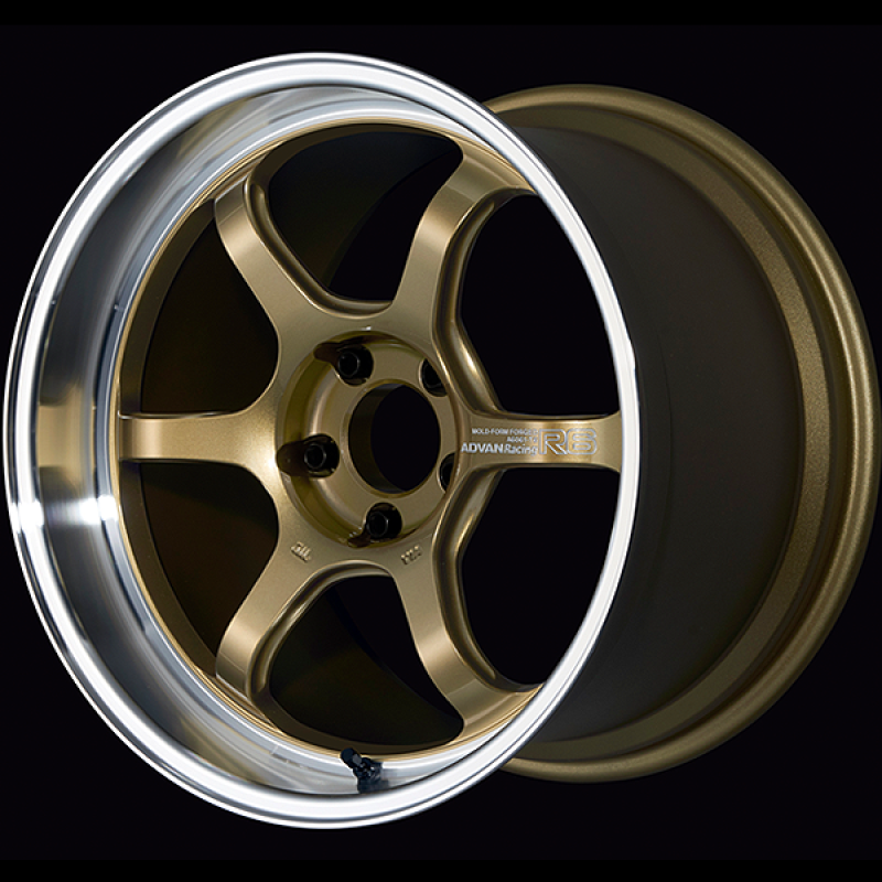 Advan R6 18x8.0 +45 5x114.3 Machining and Racing Brass Gold Wheel – NTXGlow