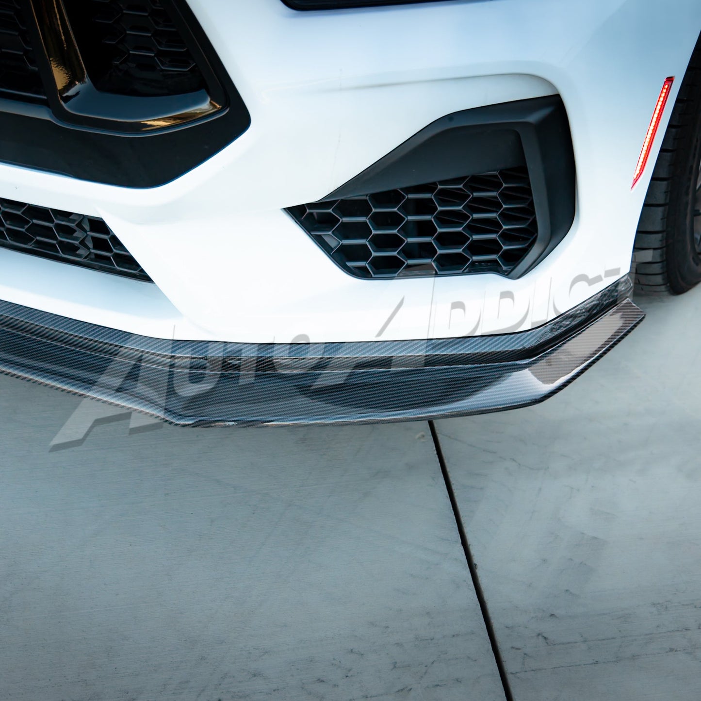 2024-2026 Mustang EcoBoost/GT S650 Type-OE Carbon Fiber Double Sided Lower Chin Splitter