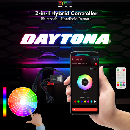 Daytona LED Badge: (Multicolor Flow)