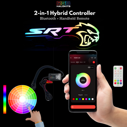 SRT Hellcat LED Emblem Badge: (Multicolor)