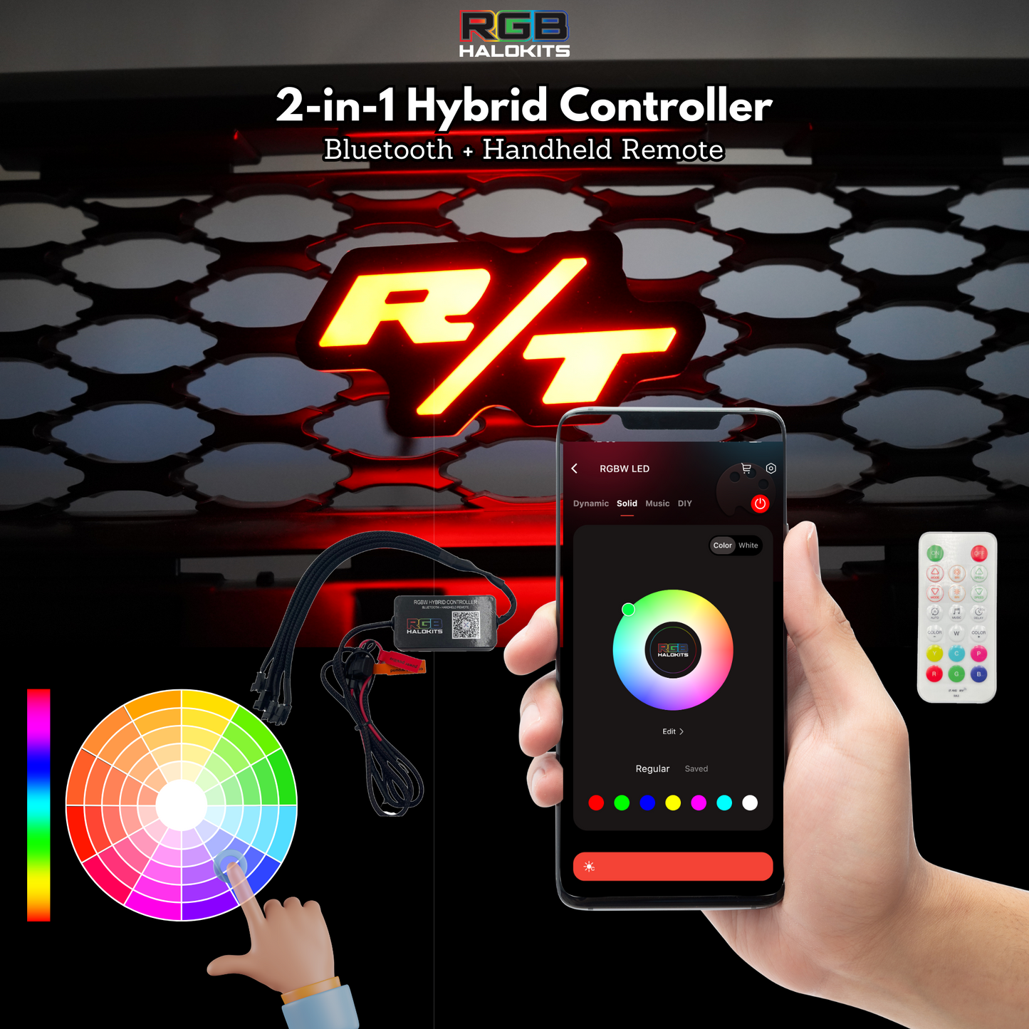 RT LED Badge: (Multicolor Flow)