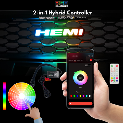 Hemi LED Badge (Multicolor Flow)