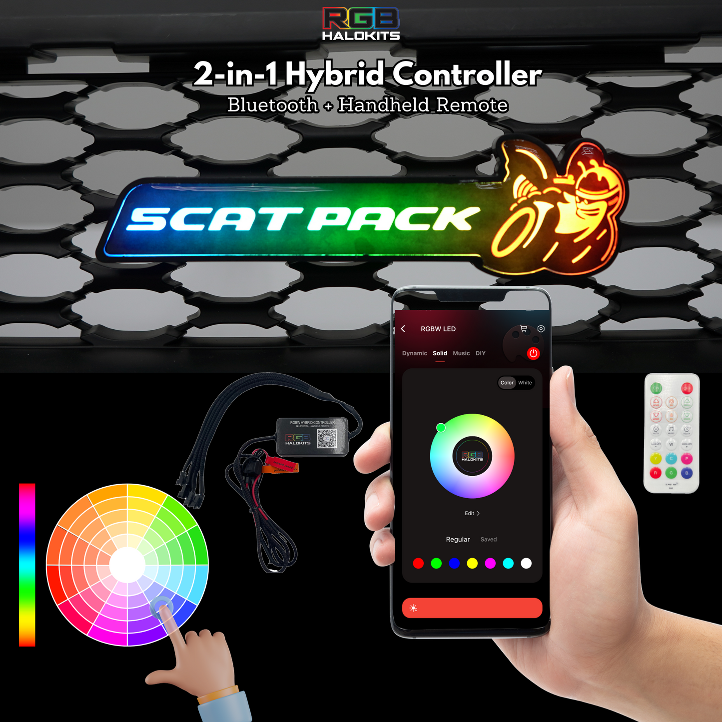Scatpack LED Emblem Badge (Multicolor Flow)