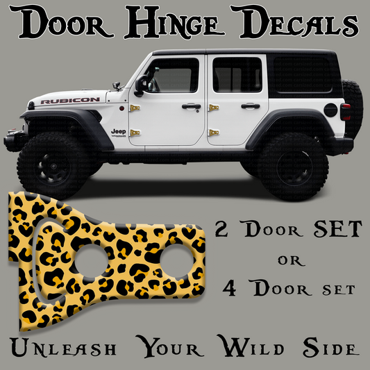 Leopard prints Door hinge decals 8