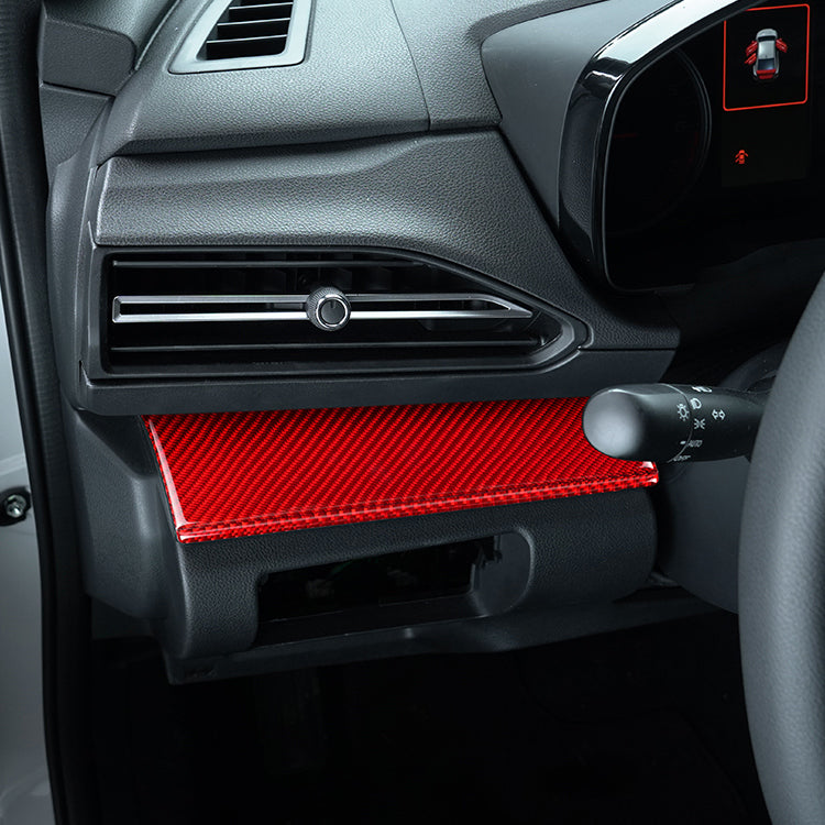 JDMuscle [22-25 WRX] P&S Series Carbon Fiber Driver&Passenger Dash Trim Covers 4 PC | Black Carbon Fiber/ Red Carbon Fiber