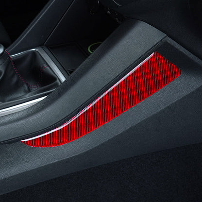 JDMuscle [22-25 WRX] P&S Series Carbon Fiber Center Kicker Panel Accents 2 PC| Black Carbon Fiber/ Red Carbon Fiber