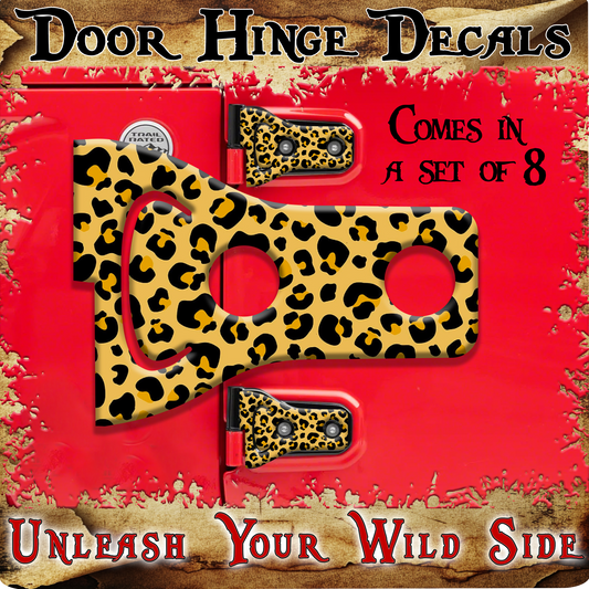 Leopard prints Door hinge decals 8