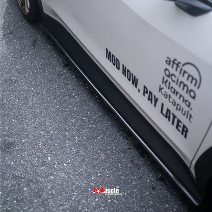 JDMuscle [22-25 WRX] Tanso Carbon Fiber Side Skirts - OE+ Style