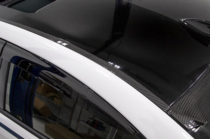 OLM LE Dry Carbon Rain Channel Guard Trim - 2015-2021 Subaru WRX / STI