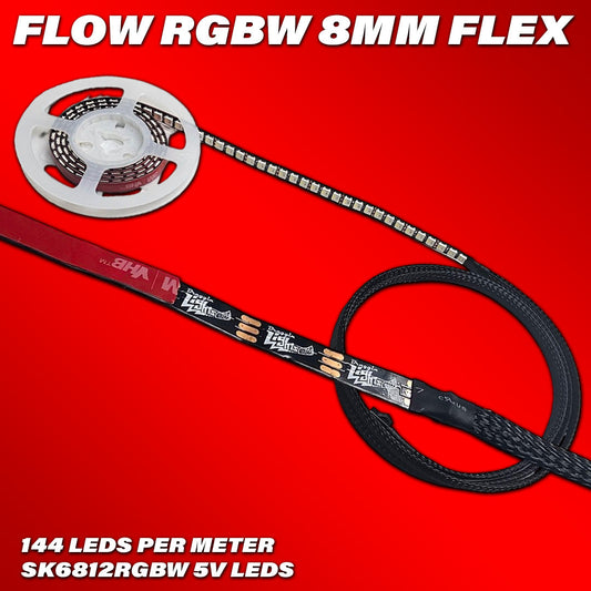 Flow Series 8mm Flexible Strips - 5v SK6812 RGBW