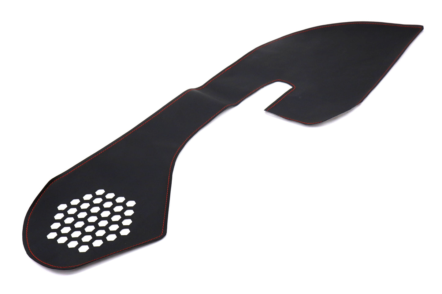 OLM Leather Look Kick Guard Protection Set with Red Stitching (Non HK Equipped) - 2015-2021 Subaru WRX / STI