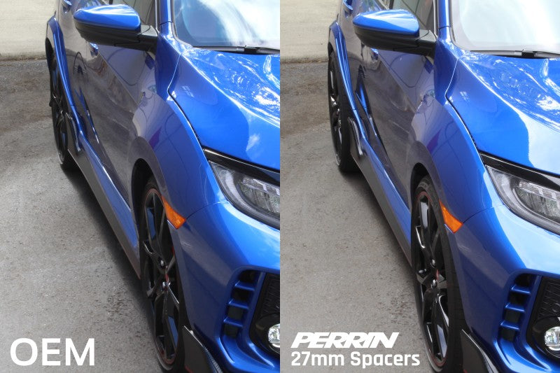 PERRIN Wheel Spacer Set 5x120 27mm Pair Honda Civic Type R 2017+ | PHP-WHL-027BK