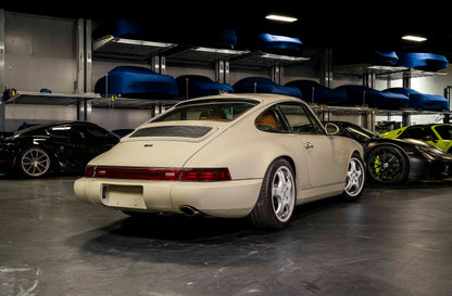 Porsche 964 red lens Founders tail light side angle