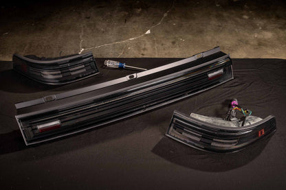 Founders Porsche 964 full LED tail lights 3-piece set, smoked lens