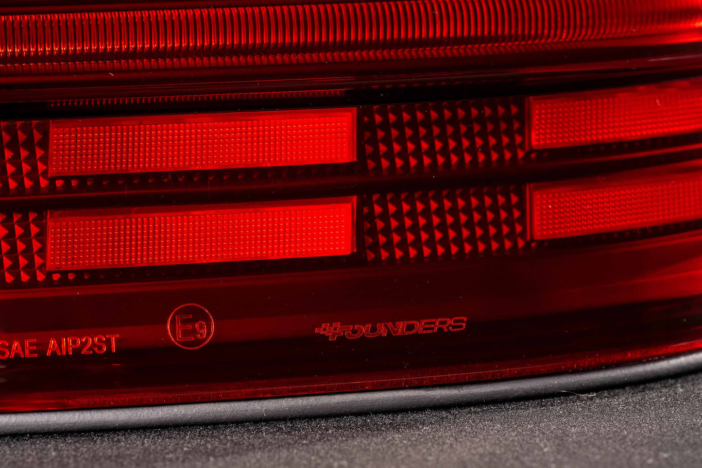 Porsche 964 LED tail light quad optic detail