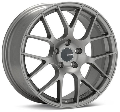 Enkei Raijin 19x9.5 35mm Offset 5x120 Bolt Pattern 72.6 Hub Bore Titanium Gray Wheel *Min Qty 60*