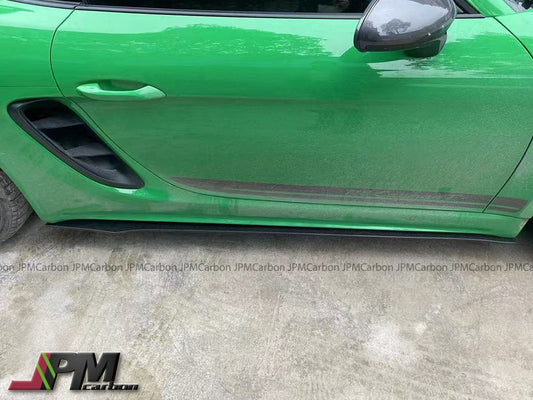 [JPMCarbon] Y Style Carbon Fiber Side Skirt Add-on Lips Fits For 2013-2016 Porsche 981 Cayman Boxster