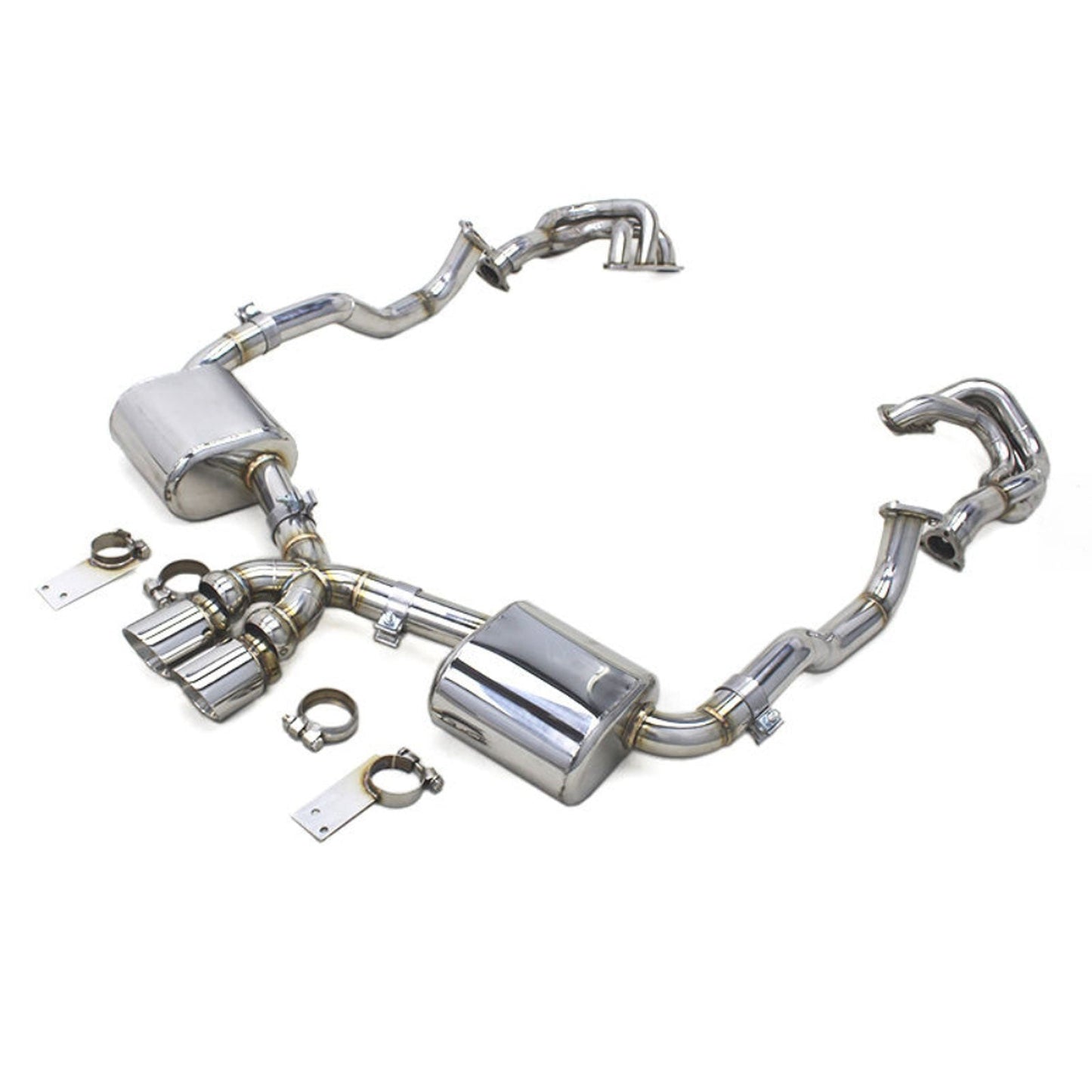 Stainless Valved Catback Exhaust for Porsche Boxster S Cayman S 987.2 2.7L