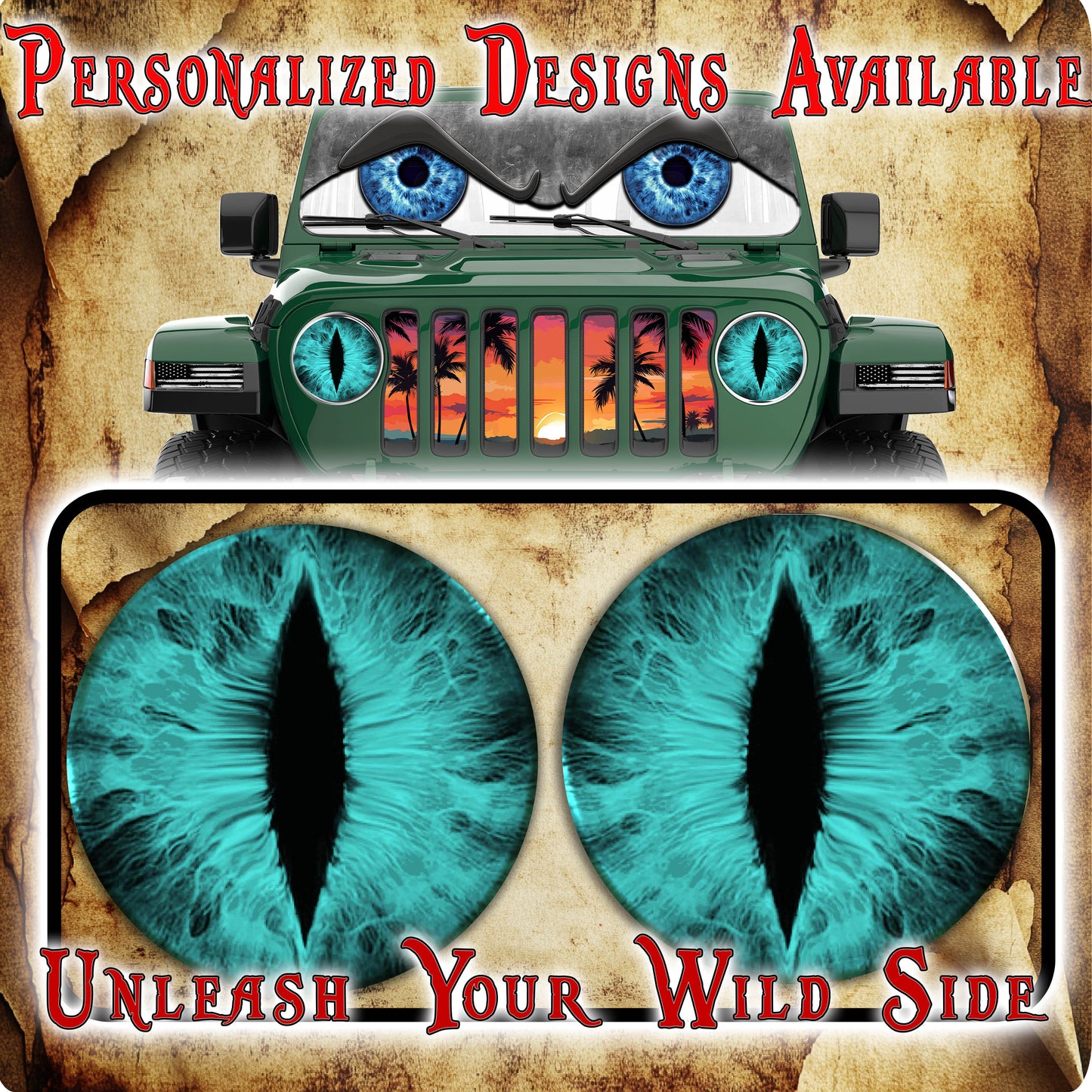 Teal Cat eyes 98