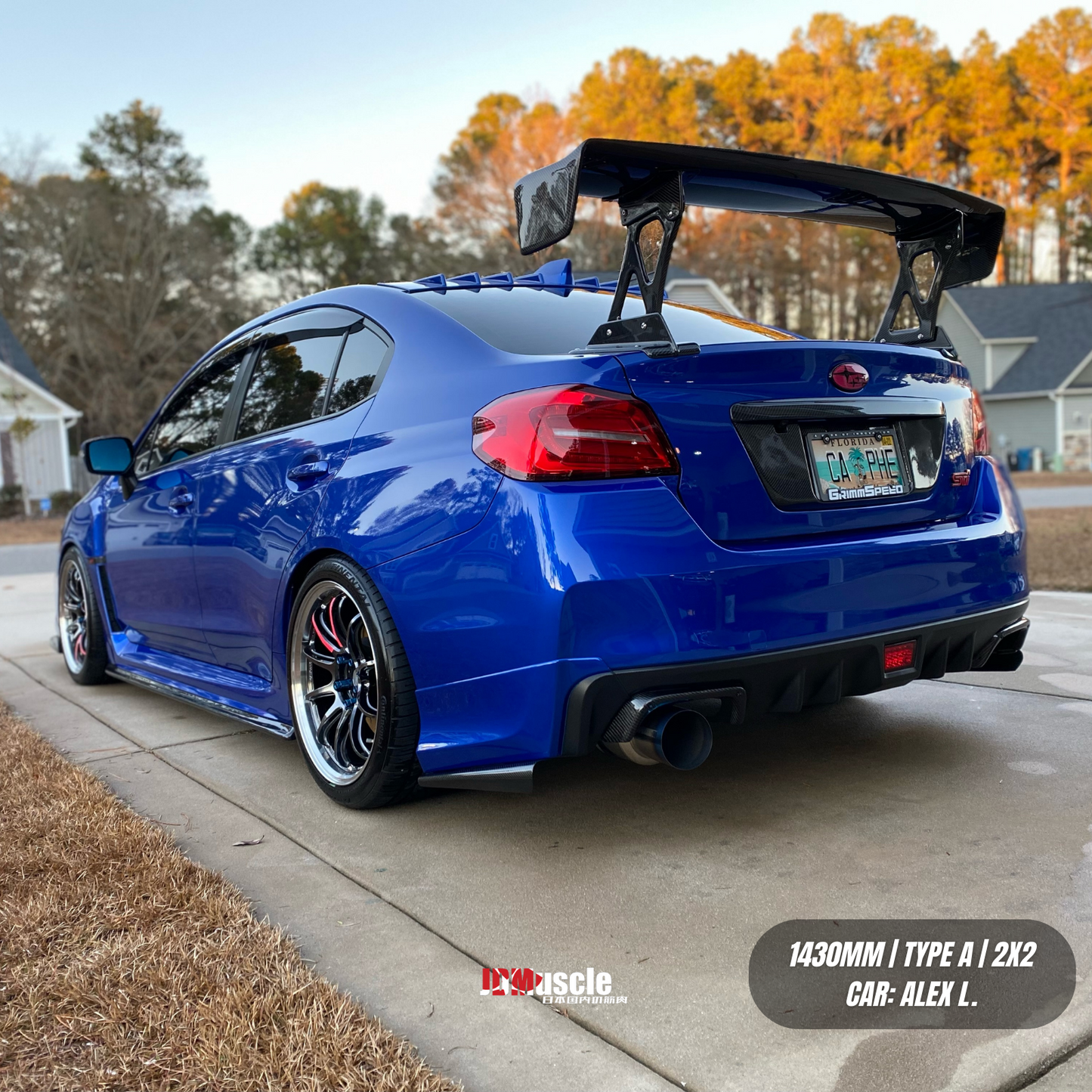 JDMuscle 15-21 WRX/STI Carbon Fiber Replacement Spoiler Base for JDMuscle VS Style Euro GT or Varis GT Wing