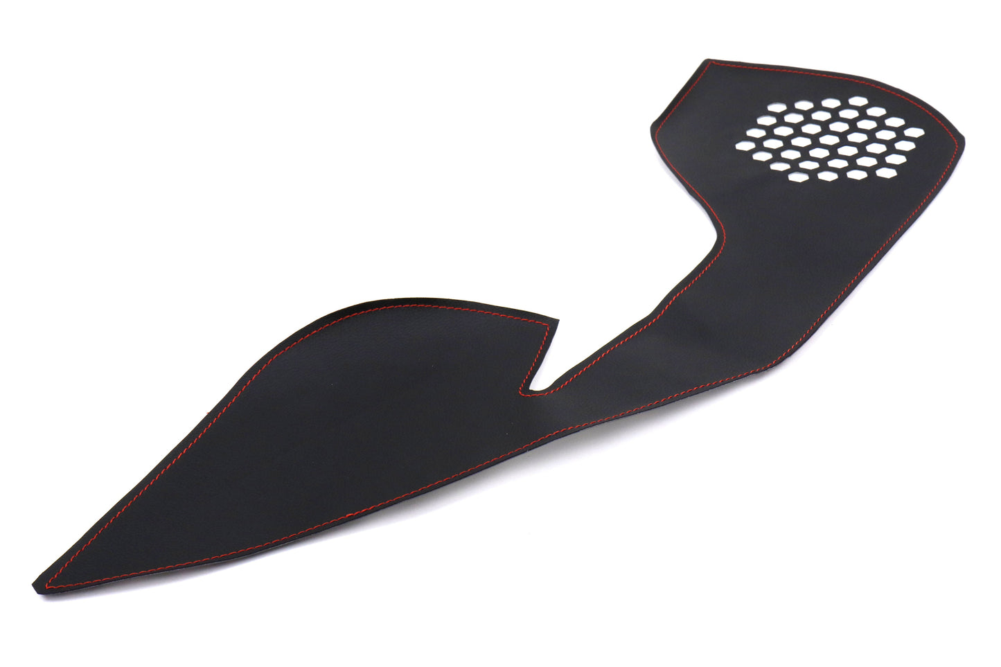 OLM Leather Look Kick Guard Protection Set with Red Stitching (Non HK Equipped) - 2015-2021 Subaru WRX / STI