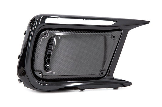 OLM LE Dry Carbon Fiber JDM DRL Facelift Bezel Cover (No Fog Hole) - 2018-2021 Subaru WRX / STI