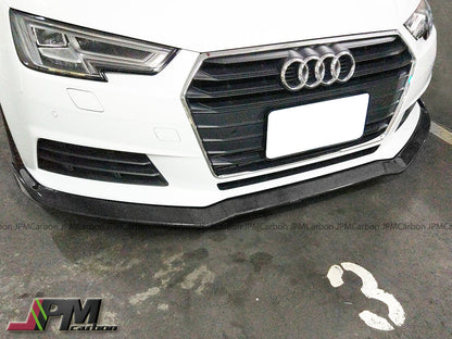 DP Style Carbon Fiber Front Lip Fits For 2017-2019 Audi A4 B9 Pre-facelift with Standard Package Only