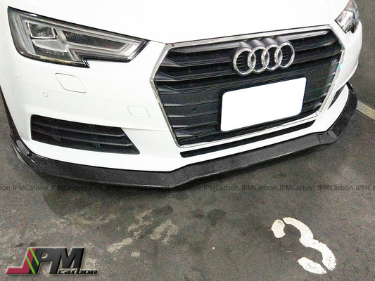 DP Style Carbon Fiber Front Lip Fits For 2017-2019 Audi A4 B9 Pre-facelift with Standard Package Only
