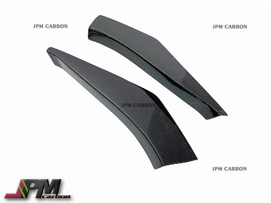 B Style Carbon Fiber Front Bumper Side Canards Fits For 2019-2026 Toyota GR Supra A90 A91 Only