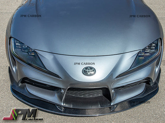 AT Style Carbon Fiber Front Add-on Lip Fits For 2019-2026 Toyota GR Supra A90 A91 Only