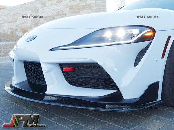 AT Style Carbon Fiber Front Add-on Lip Fits For 2019-2026 Toyota GR Supra A90 A91 Only