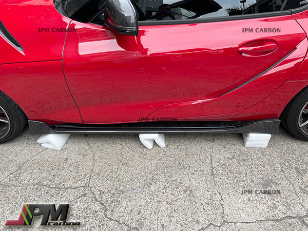 AG Style Carbon Fiber Side Skirt Expansion Lips for FOR 2019-2026 Toyota GR Supra A90 A91