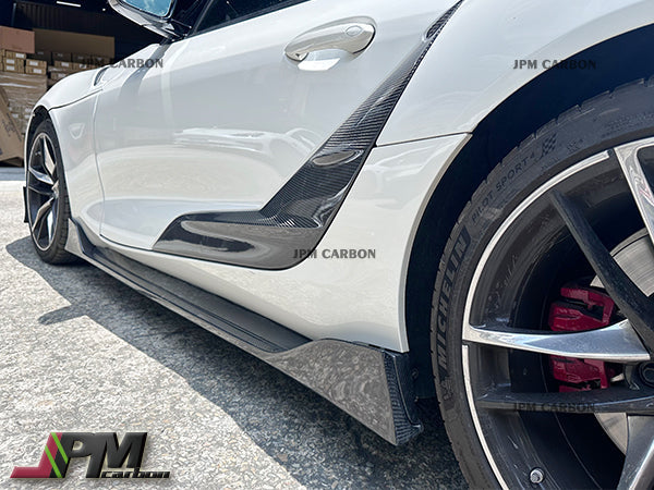 AG Style Carbon Fiber Side Skirt Expansion Lips for FOR 2019-2026 Toyota GR Supra A90 A91