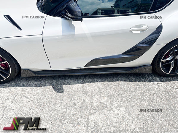 AG Style Carbon Fiber Side Skirt Expansion Lips for FOR 2019-2026 Toyota GR Supra A90 A91