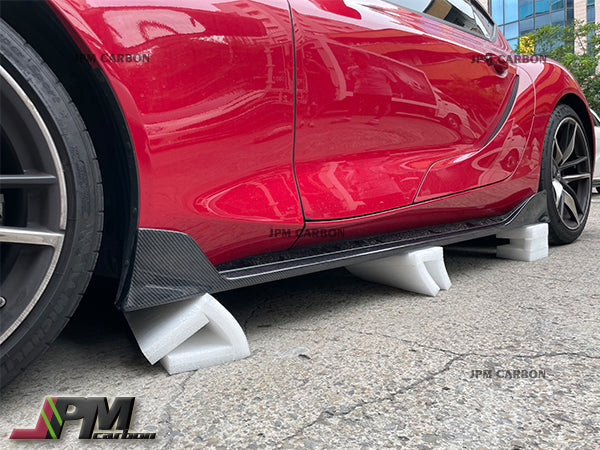 AG Style Carbon Fiber Side Skirt Expansion Lips for FOR 2019-2026 Toyota GR Supra A90 A91