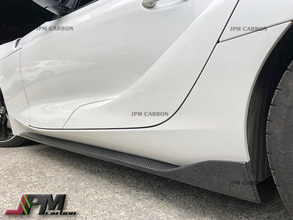 OEM Style Carbon Fiber Side Skirt Replacement Lips Fits For 2019-2026 Toyota GR Supra A90 A91