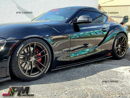 JPM R1 Carbon Fiber Side Skirt Expansion Lips for FOR 2019-2026 Toyota GR Supra A90 A91