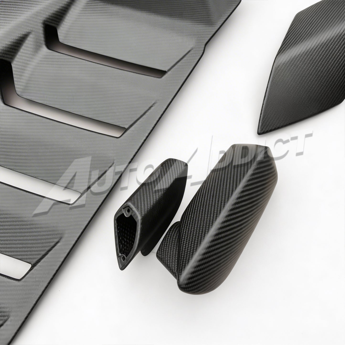 STO Lamborghini Huracan Dry Carbon Fiber Mirror Caps Full Replacement 4pc Kit