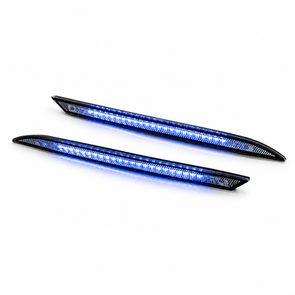 2024-2026 Mustang S650 RGB Bluetooth Dynamic Animation LED Side Markers w/ Rear Diffuser Reflector 6pc Kit