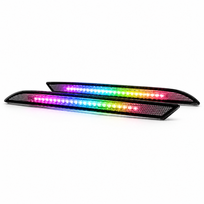 2024-2026 Mustang S650 RGB Bluetooth Dynamic Animation LED Side Markers w/ Rear Diffuser Reflector 6pc Kit