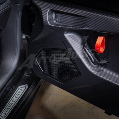 STO Lamborghini Huracan Dry Carbon Fiber Interior Door Panels w/ Brackets
