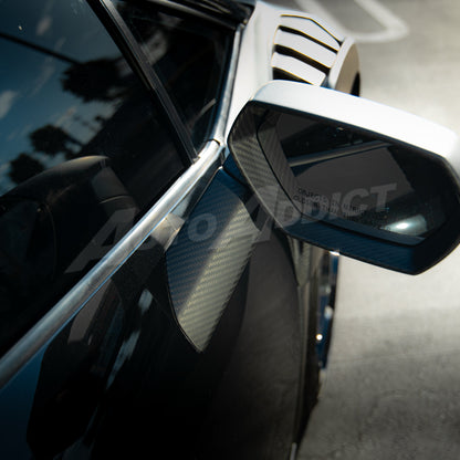 STO Lamborghini Huracan Dry Carbon Fiber Mirror Caps Full Replacement 4pc Kit