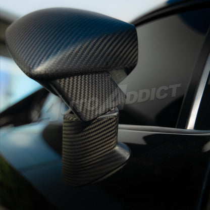STO Lamborghini Huracan Dry Carbon Fiber Mirror Caps Full Replacement 4pc Kit