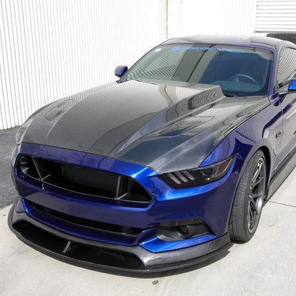 2015-2017 MUSTANG DOUBLE SIDED CARBON FIBER 3" COWL HOOD