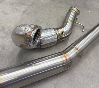 CCdesign Full 4" Downpipe MK7/7.5 VW Golf R & 8V/8S Audi A3/S3 AWD