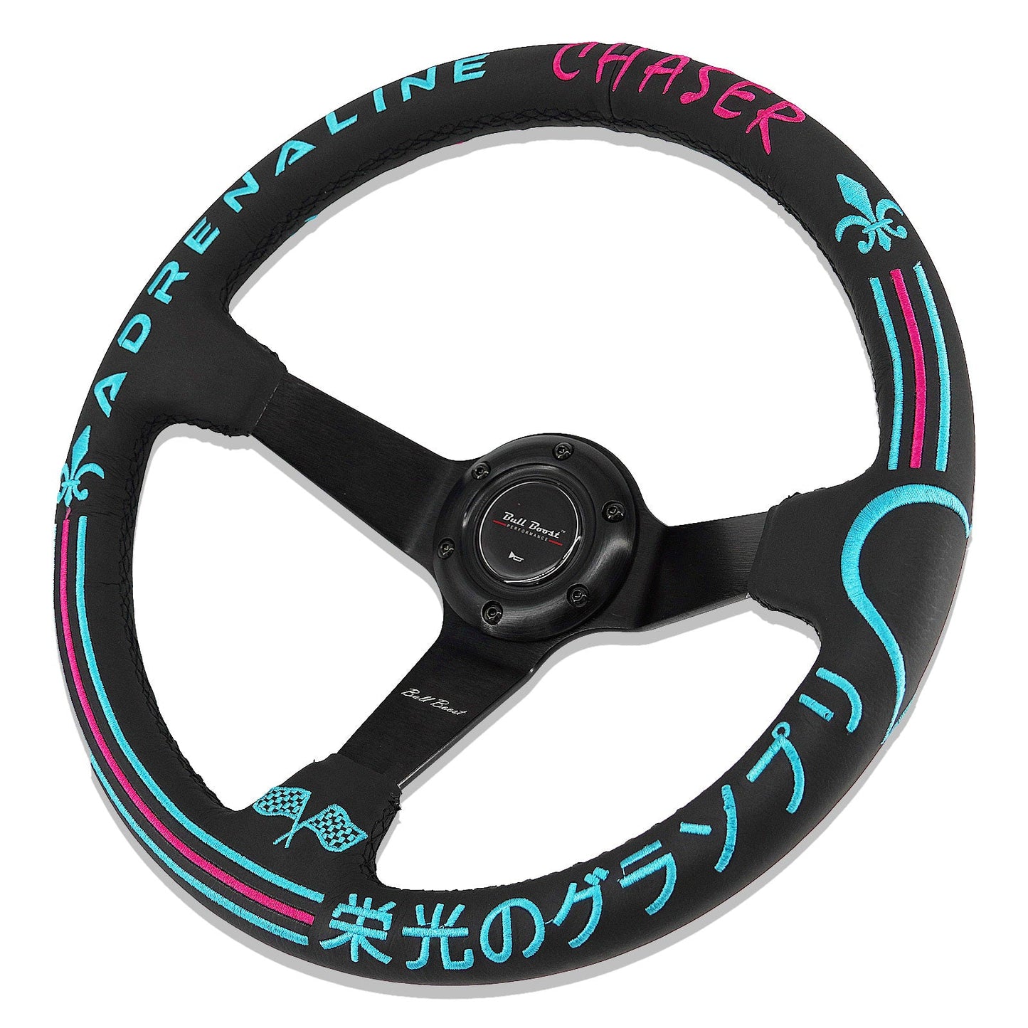 Universal Adrenaline Chase 350mm 3"Deep Dish 6-Bolt Steering Wheel | 150 Entries