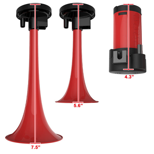 Red Air Horn x2 with Compressor