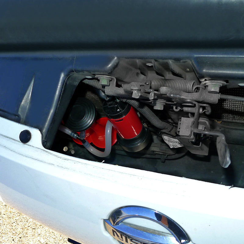 Red Air Horn x2 with Compressor